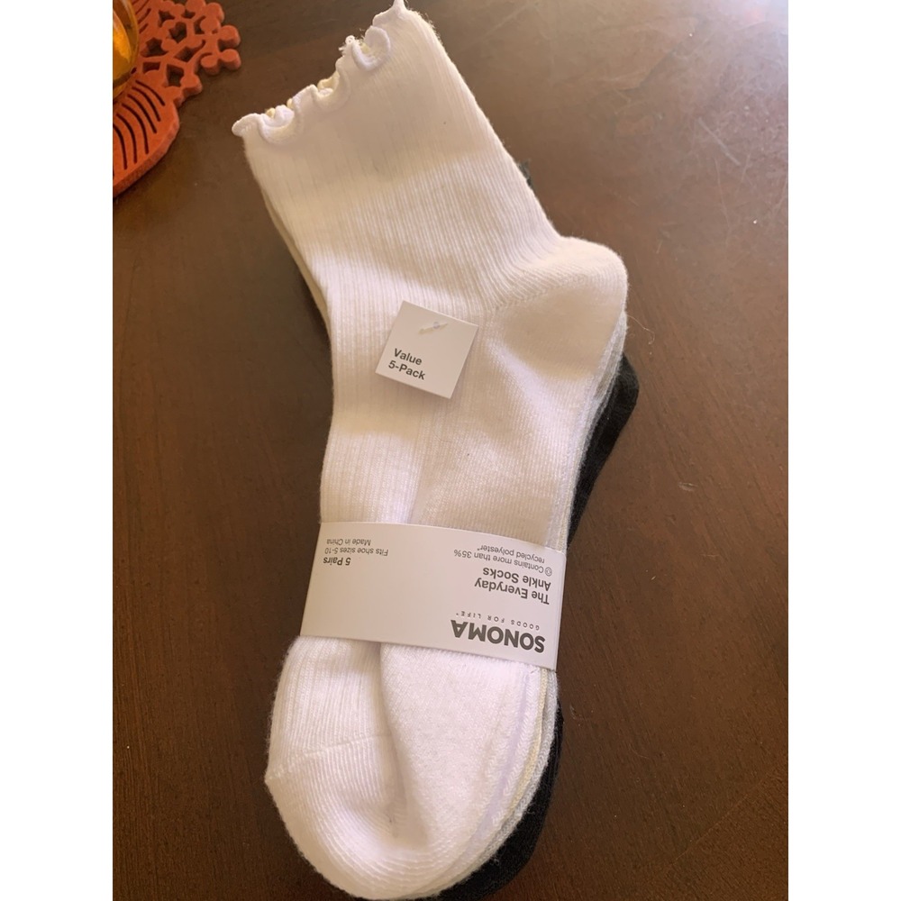2 Sets of Sonoma Variety Color Ankle Socks 5 Pairs in each pack‎ Sz 5-10
